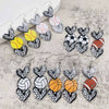Acrylic Handmade Sports Earrings With Leopard Print Football Basketball Heart Cartoon Characters Ushape Geometric Letters Numbers Text Patterns For Women