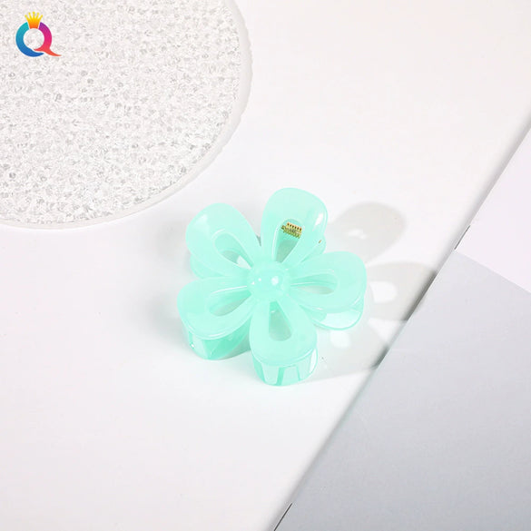 Acrylic Handmade Square Hair Grip Ball Head Shark Clip Women's Hair Accessories