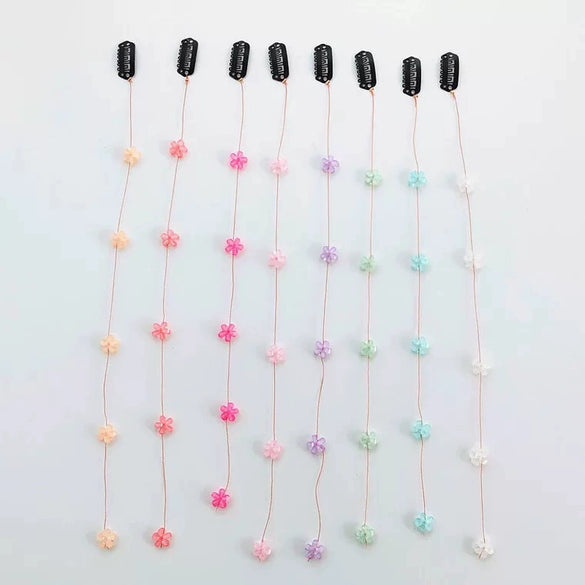 Acrylic Handmade Women's Small Flash Diamond Invisible Flower Braided Hair Plate Hair Bangs Ponytail Bb Clip