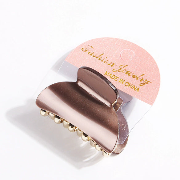 Acrylic Handmade Women's Solid Color Hair Clip