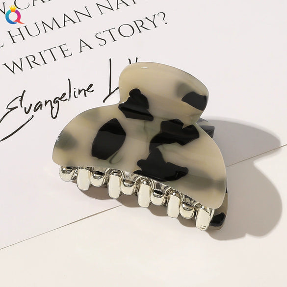 Acrylic Handmade Women's Solid Color Hair Clip