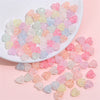 Acrylic Heart Shaped Beads For Handmade Jewelry Bracelet Earrings Accessories