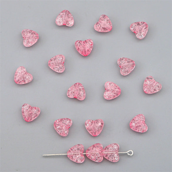Acrylic Heart Shaped Beads For Handmade Jewelry Bracelet Earrings Accessories