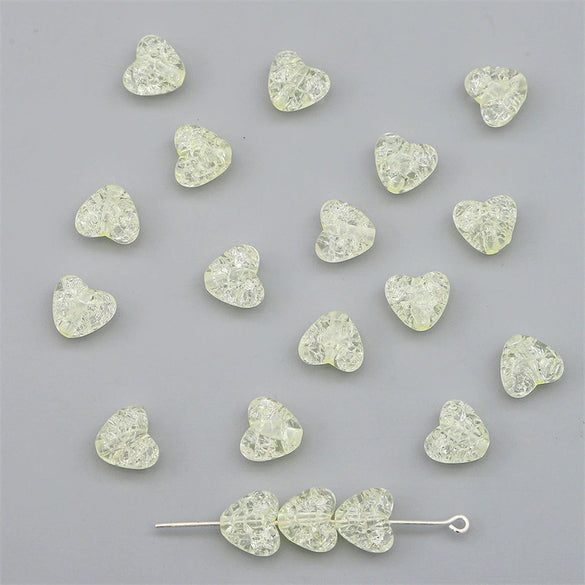 Acrylic Heart Shaped Beads For Handmade Jewelry Bracelet Earrings Accessories