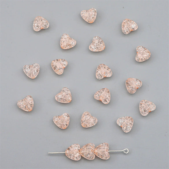 Acrylic Heart Shaped Beads For Handmade Jewelry Bracelet Earrings Accessories