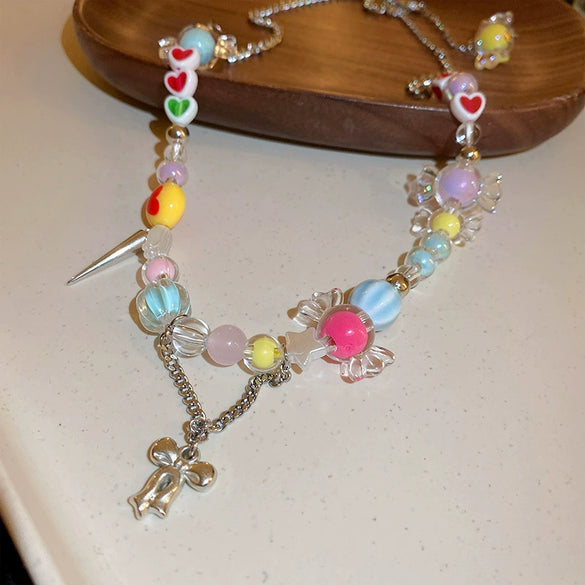 Acrylic Heart Shaped Love Necklace