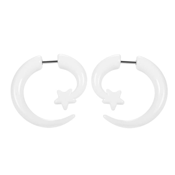 Acrylic Hiphop Earrings With Love Water Drops Bells Heart Pattern And Polishing Treatment