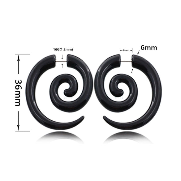 Acrylic Hiphop Earrings With Love Water Drops Bells Heart Pattern And Polishing Treatment