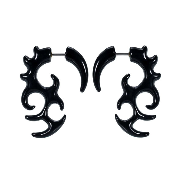 Acrylic Hiphop Earrings With Love Water Drops Bells Heart Pattern And Polishing Treatment