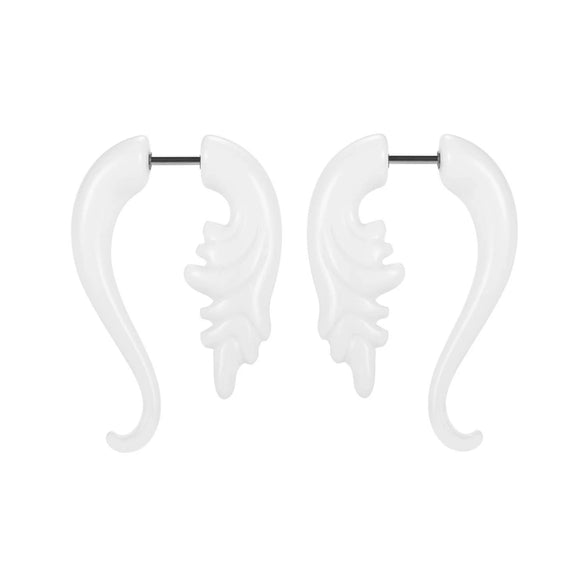 Acrylic Hiphop Earrings With Love Water Drops Bells Heart Pattern And Polishing Treatment