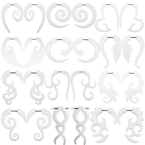 Acrylic Hiphop Earrings With Love Water Drops Bells Heart Pattern And Polishing Treatment