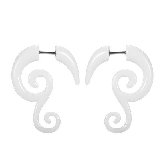Acrylic Hiphop Earrings With Love Water Drops Bells Heart Pattern And Polishing Treatment