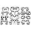 Acrylic Hiphop Earrings With Love Water Drops Bells Heart Pattern And Polishing Treatment
