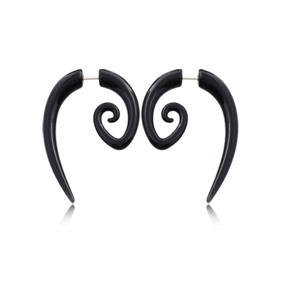 Acrylic Hiphop Earrings With Love Water Drops Bells Heart Pattern And Polishing Treatment
