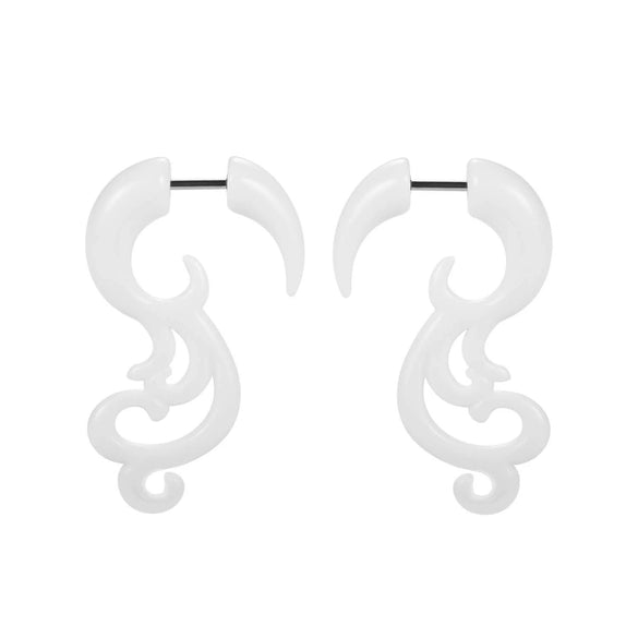 Acrylic Hiphop Earrings With Love Water Drops Bells Heart Pattern And Polishing Treatment