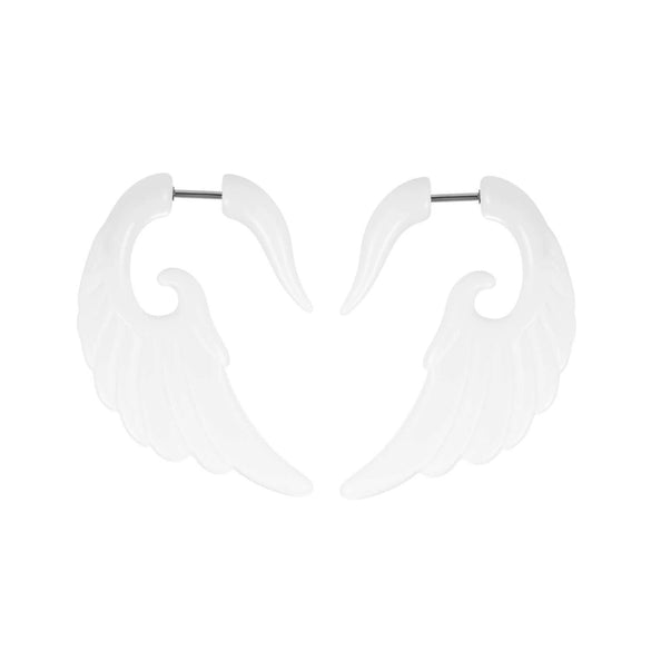Acrylic Hiphop Earrings With Love Water Drops Bells Heart Pattern And Polishing Treatment