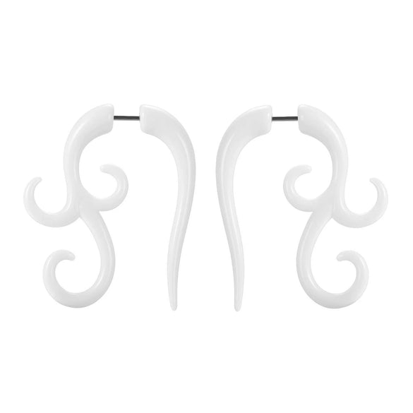 Acrylic Hiphop Earrings With Love Water Drops Bells Heart Pattern And Polishing Treatment