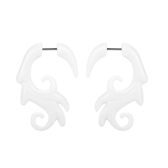 Acrylic Hiphop Earrings With Love Water Drops Bells Heart Pattern And Polishing Treatment