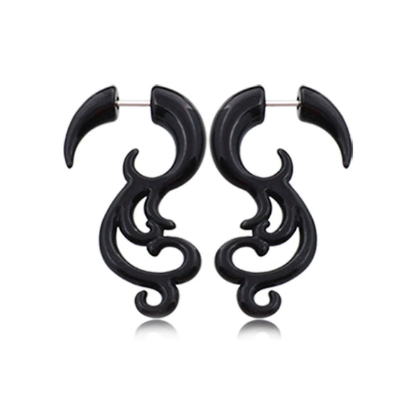 Acrylic Hiphop Earrings With Love Water Drops Bells Heart Pattern And Polishing Treatment