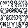Acrylic Hiphop Earrings With Love Water Drops Bells Heart Pattern And Polishing Treatment