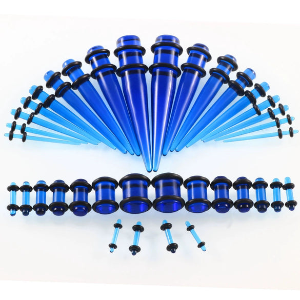 Acrylic Hiphop Geometric Ear Expander Earrings Piercing Jewelry Set