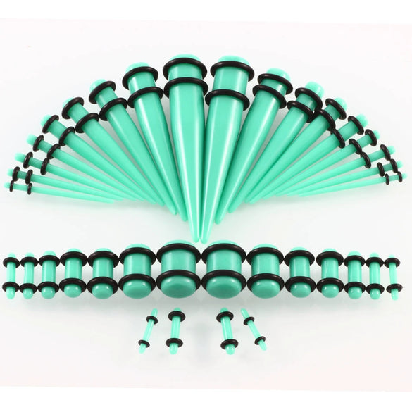 Acrylic Hiphop Geometric Ear Expander Earrings Piercing Jewelry Set