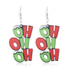 Acrylic Letter Doublesided Asymmetric Earrings For Men And Women