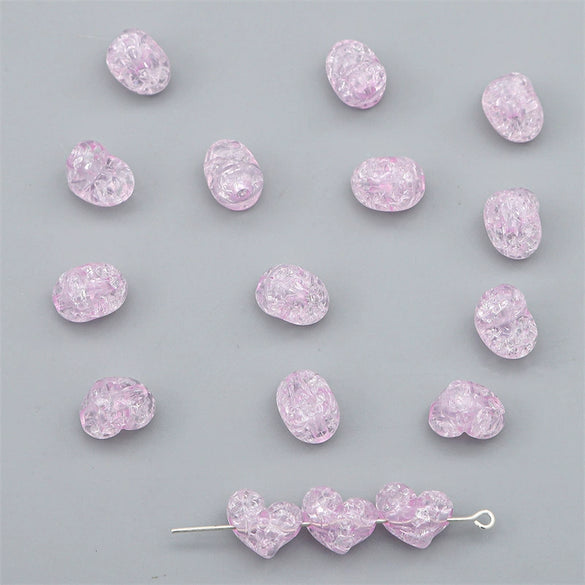 Acrylic Loose Beads For Jewelry Accessories Handmade Cartoon Style Peach Heart Shape