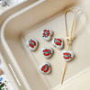 Acrylic Loose Beads Handpainted Snake Elephant Circle Pattern Diy Bracelet Necklace Accessories Environmentally Friendly Style