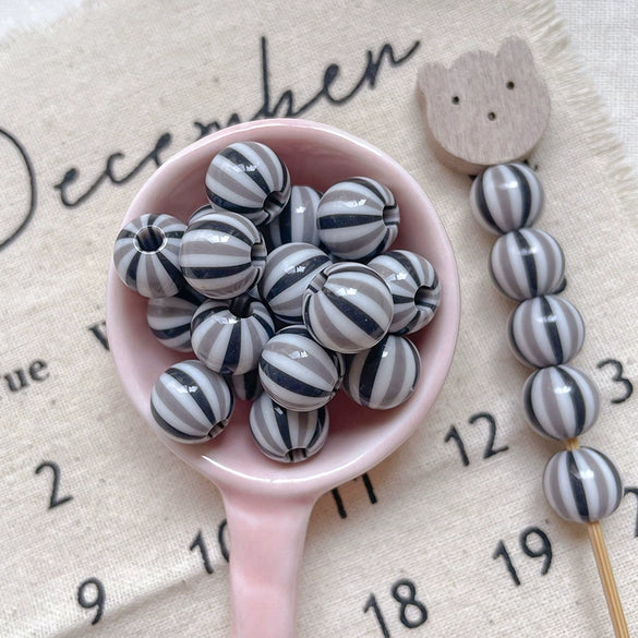 Acrylic Loose Beads Heart Star Shaped Colorful Striped Diy Handmade Mobile Phone Chain Accessories