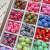 Acrylic Loose Beads Heart Star Shaped Colorful Striped Diy Handmade Mobile Phone Chain Accessories
