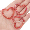 Acrylic Loose Beads Hollow Love Shape Handmade Minimalist Style Diy Bracelet And Necklace Material