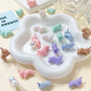 Acrylic Loose Beads Jewelry Accessories With Line Pattern Handmade By Baking Varnish Bunny And Jelly Bean Shaped