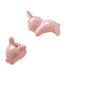 Acrylic Loose Beads Jewelry Accessories With Line Pattern Handmade By Baking Varnish Bunny And Jelly Bean Shaped