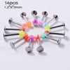 Acrylic Luminous Tongue Piercing Nail Set Round Fantasy Crack Ball Navel Ring Horseshoe Ring Nose Ring