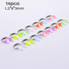 Acrylic Luminous Tongue Piercing Nail Set Round Fantasy Crack Ball Navel Ring Horseshoe Ring Nose Ring