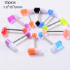 Acrylic Luminous Tongue Piercing Nail Set Round Fantasy Crack Ball Navel Ring Horseshoe Ring Nose Ring