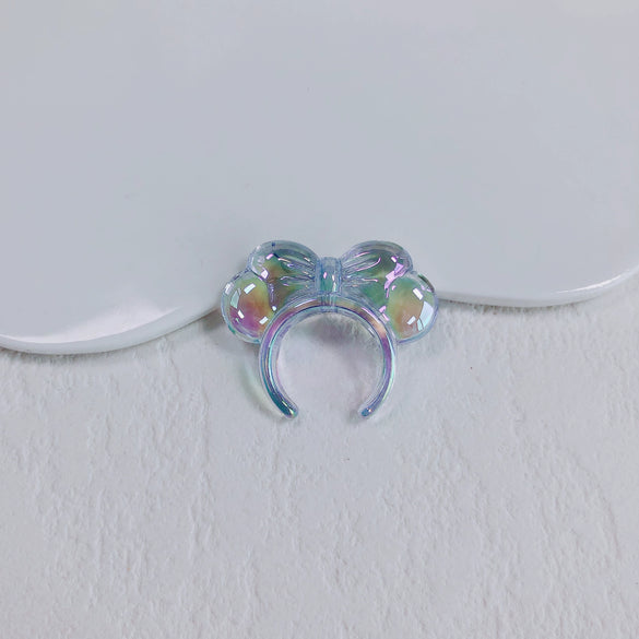 Acrylic Macaron Straight Hole Bow Headband Beaded Loose Beads Resin Accessories Spacer Beads Mobile Phone Chain