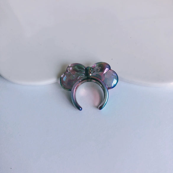 Acrylic Macaron Straight Hole Bow Headband Beaded Loose Beads Resin Accessories Spacer Beads Mobile Phone Chain