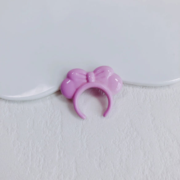 Acrylic Macaron Straight Hole Bow Headband Beaded Loose Beads Resin Accessories Spacer Beads Mobile Phone Chain