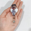 Acrylic Nurse Easy Pull Buckle Retractable Cartoon Keychain