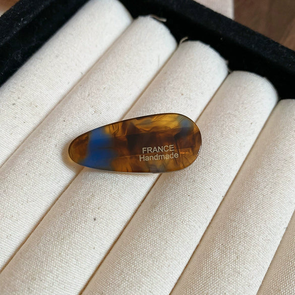 Acrylic Oval Water Drop Handmade Duckbill Hair Clip For Women Versatile Minimalist Style