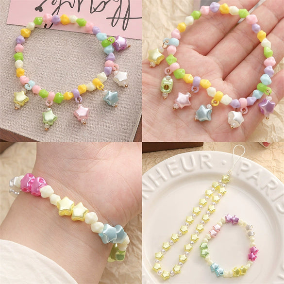 Acrylic Pearlescent Fivestar Jewelry Material Accessories For Diy Earrings And Bracelet Handmade