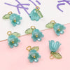 Acrylic Plated Lily Orchid Beads Handmade Necklace Bracelet Clothing Accessories Wholesale