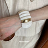 Acrylic Rectangular Beaded Braided Handmade Retro Geometric Bracelet