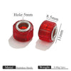 Acrylic Resin Color Transparent Diamond Cylindrical Large Hole Beads Bracelet Necklace Loose Beads