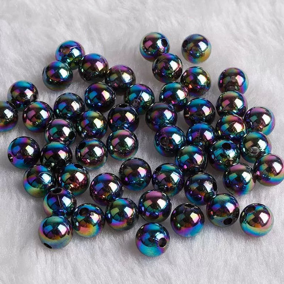 Acrylic Round Beads Handmade Diy Earrings And Bracelet Loose Bead Accessories