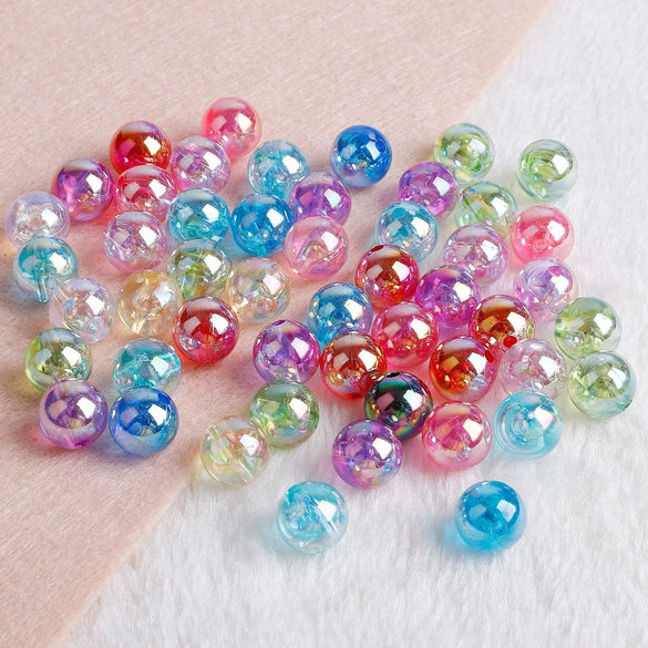 Acrylic Round Beads Handmade Diy Earrings And Bracelet Loose Bead Accessories