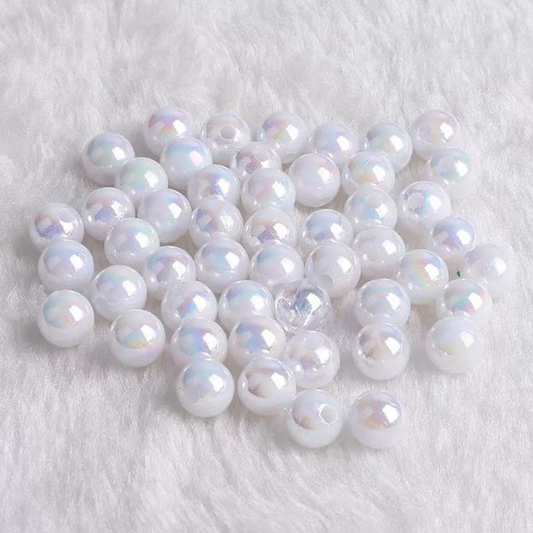 Acrylic Round Beads Handmade Diy Earrings And Bracelet Loose Bead Accessories