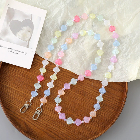 Acrylic Shell Crossbody Chain Bag Hanging Accessories Mobile Phone Case Keychain Pendant Semimanual